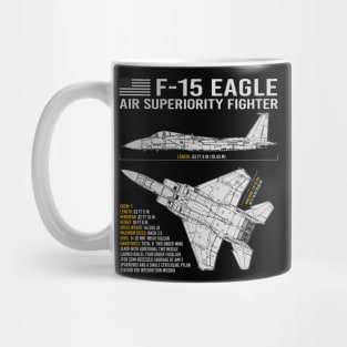 F-15 Eagle Blueprint Mug